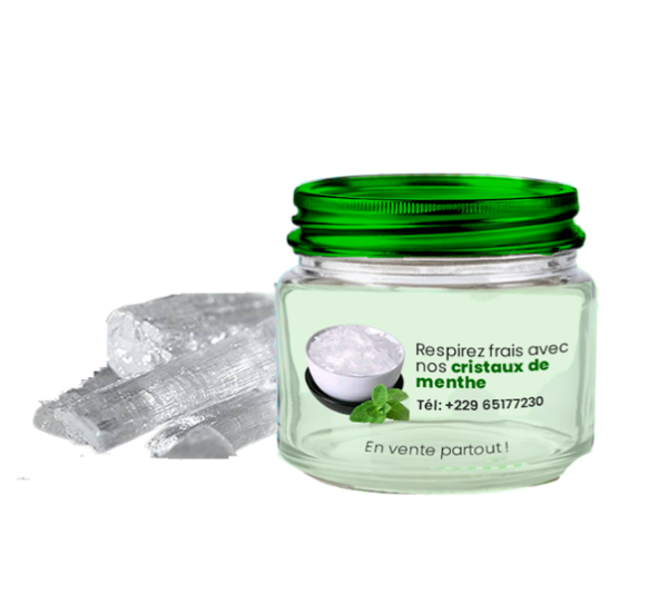 Cristaux de menthe conservé en boîte de 20gramme